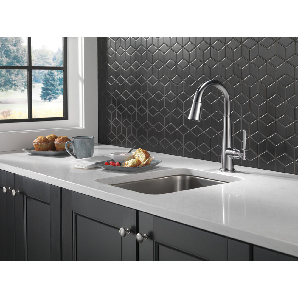 Delta Emmeline Single Handle Pull Down Bar/Prep Faucet - 9982
