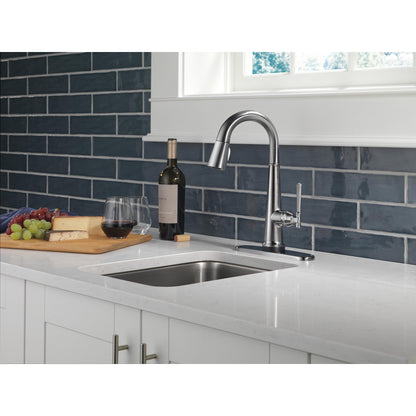 Delta Emmeline Single Handle Pull Down Bar/Prep Faucet with Touch2O Technology - 9982T