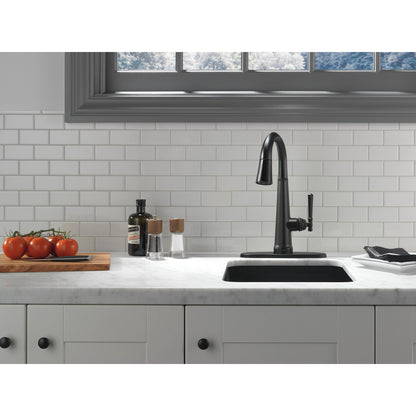 Delta Emmeline Single Handle Pull Down Bar/Prep Faucet with Touch2O Technology - 9982T