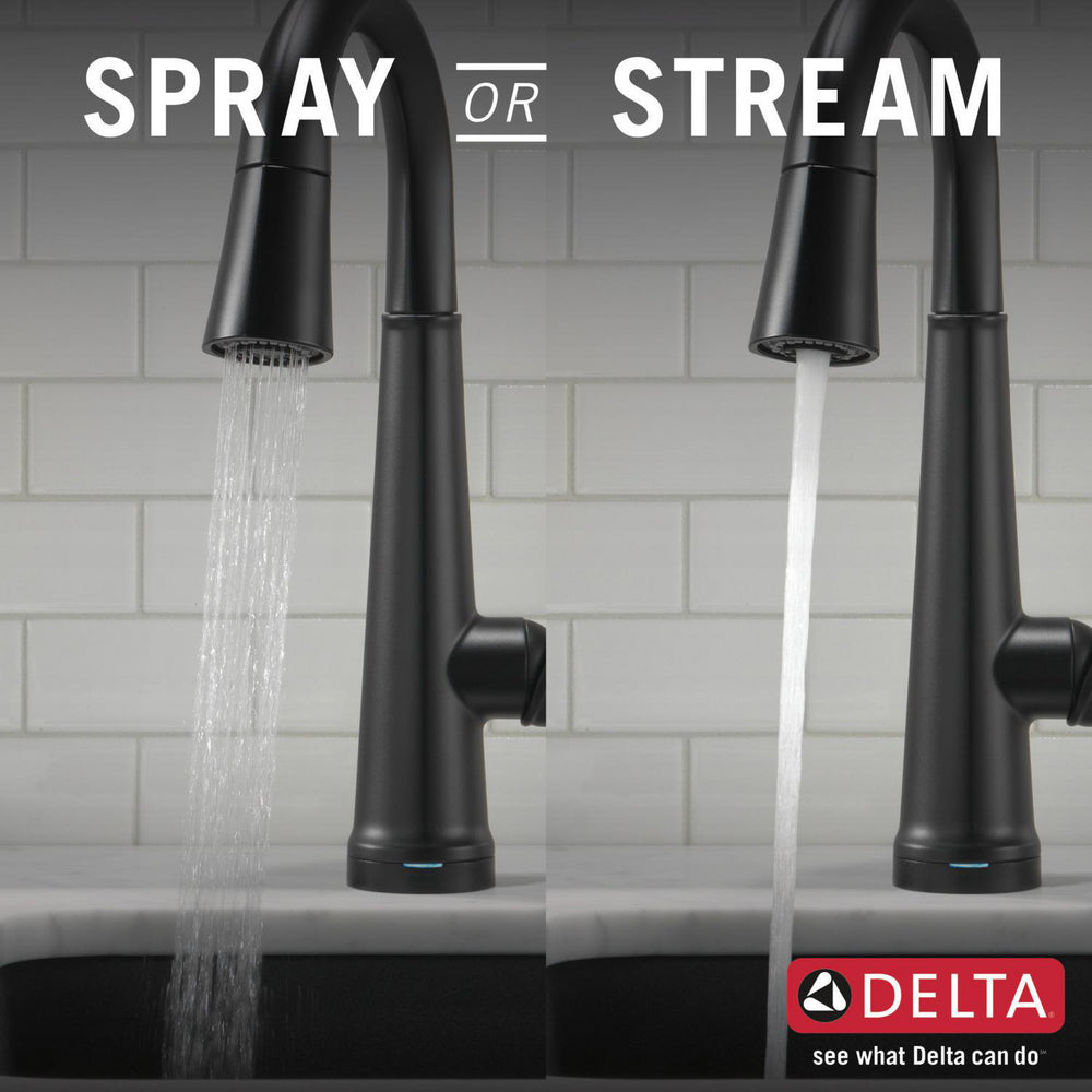 Delta Emmeline Single Handle Pull Down Bar/Prep Faucet with Touch2O Technology - 9982T