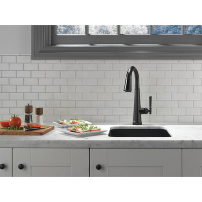 Delta Emmeline Single Handle Pull Down Bar/Prep Faucet with Touch2O Technology - 9982T