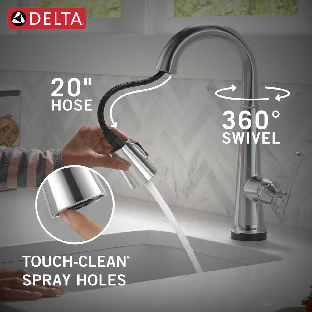 Delta Emmeline Touchless Pulldown Bar Faucet -9982TL