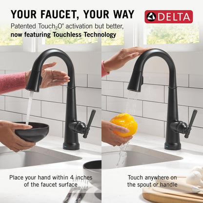 Delta Emmeline Touchless Pulldown Bar Faucet -9982TL