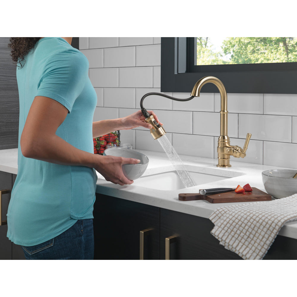 Delta Broderick Single Handle Pull-Down Bar/Prep Faucet - 9990