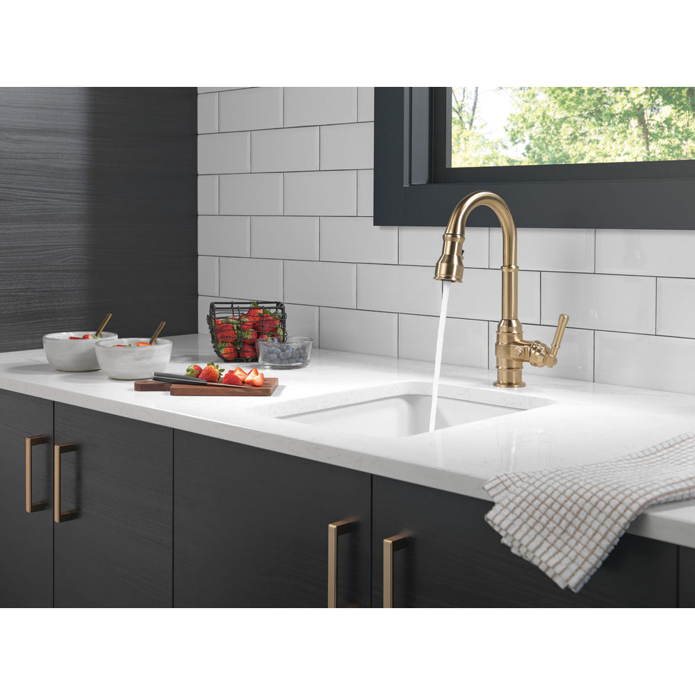 Delta Broderick Single Handle Pull-Down Bar/Prep Faucet - 9990