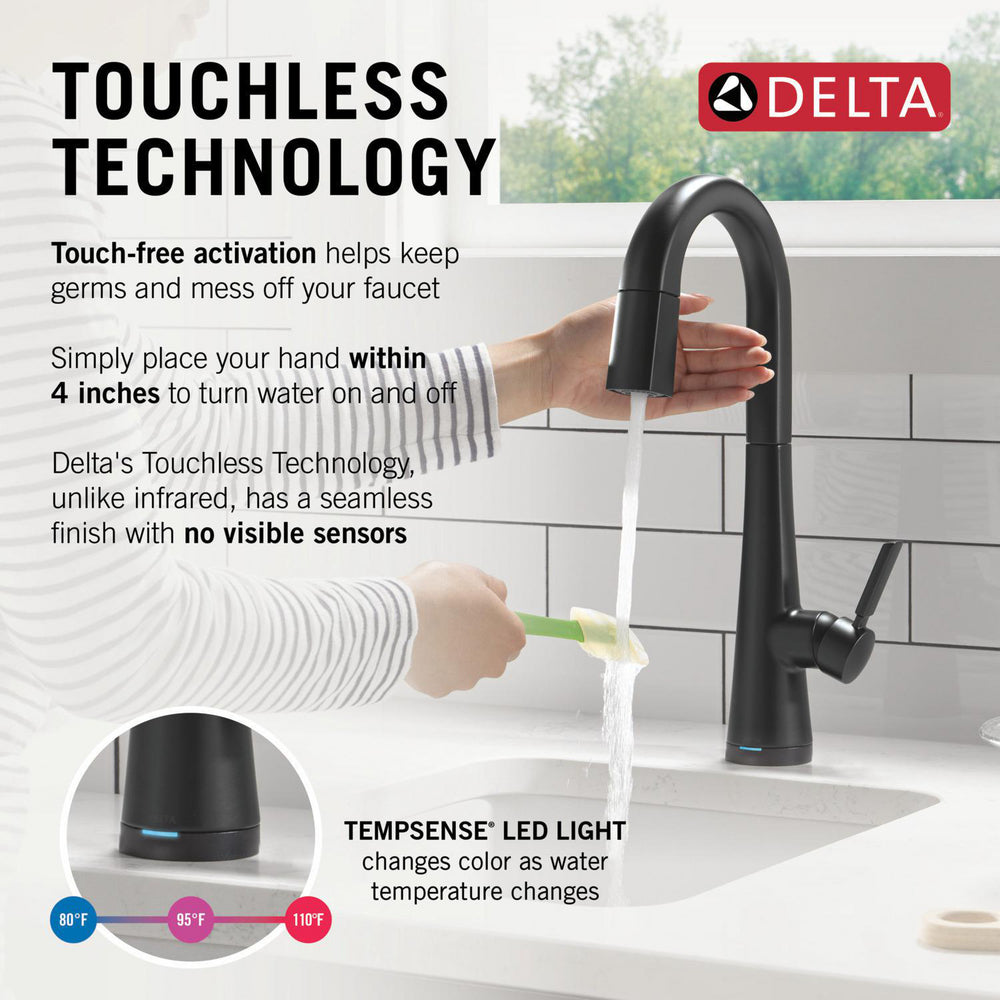 Delta Monrovia Touchless Pulldown Bar Faucet - 9991TL