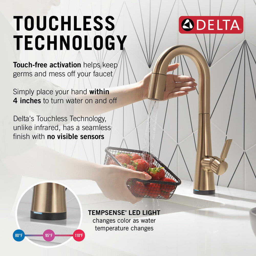 Delta Monrovia Touchless Pulldown Bar Faucet - 9991TL