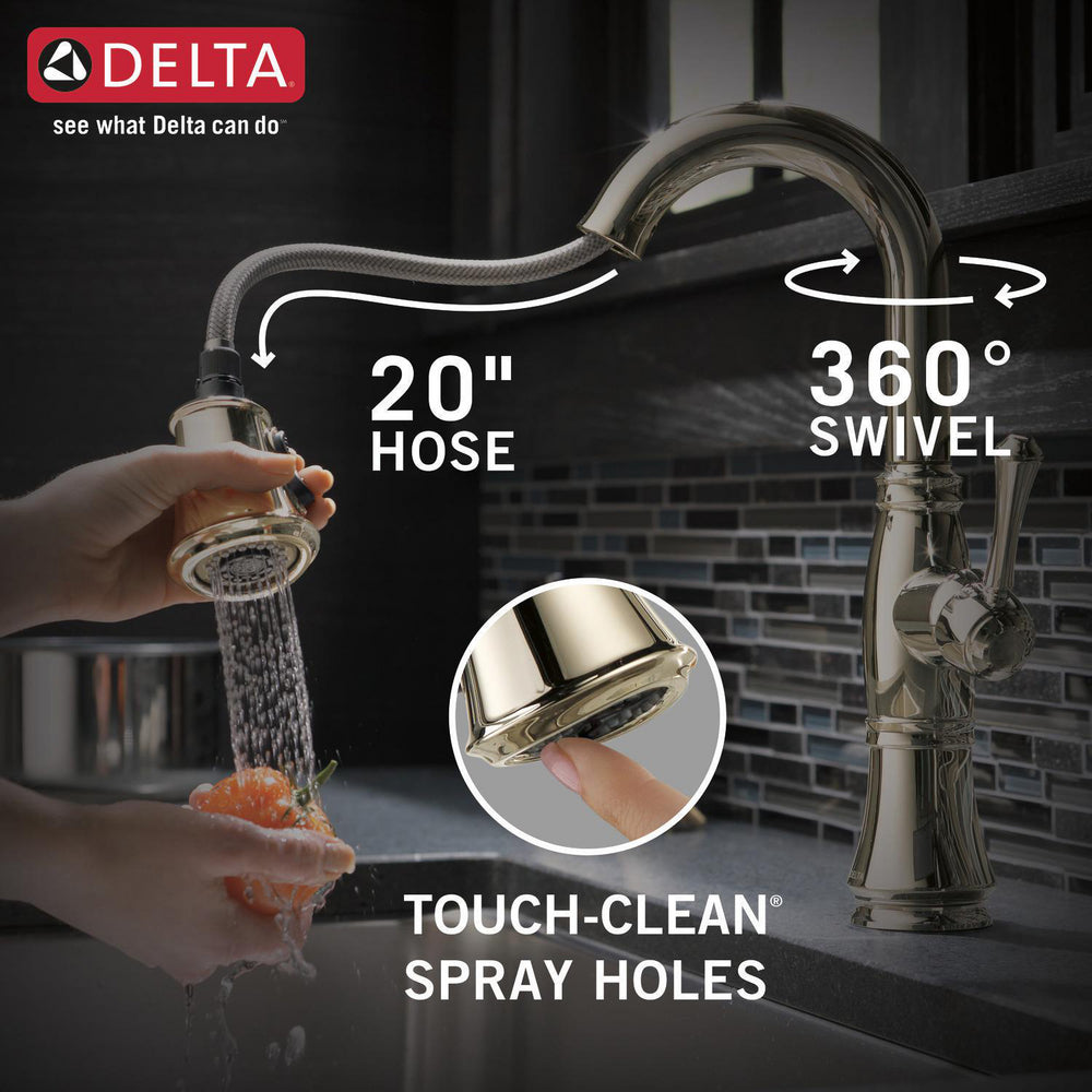 Delta Cassidy Single Handle Pulldown Bar/Prep Faucet - 9997