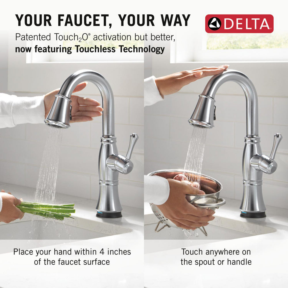 Delta Cassidy Touchless Pulldown Bar Faucet - 9997TL
