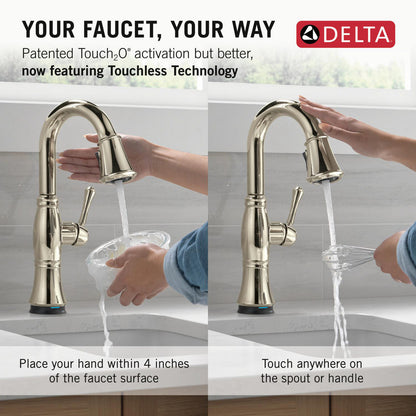 Delta Cassidy Touchless Pulldown Bar Faucet - 9997TL