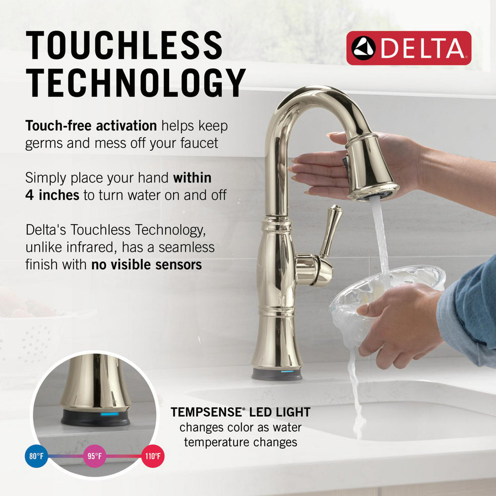 Delta Cassidy Touchless Pulldown Bar Faucet - 9997TL