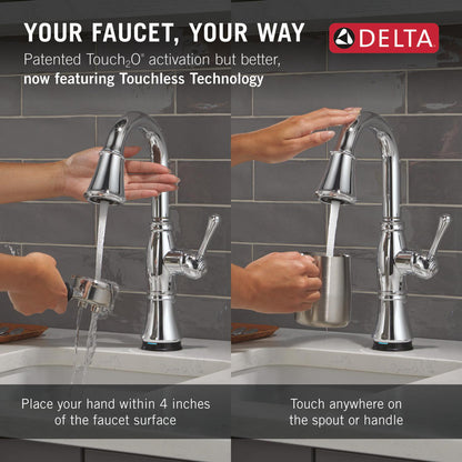 Delta Cassidy Touchless Pulldown Bar Faucet - 9997TL