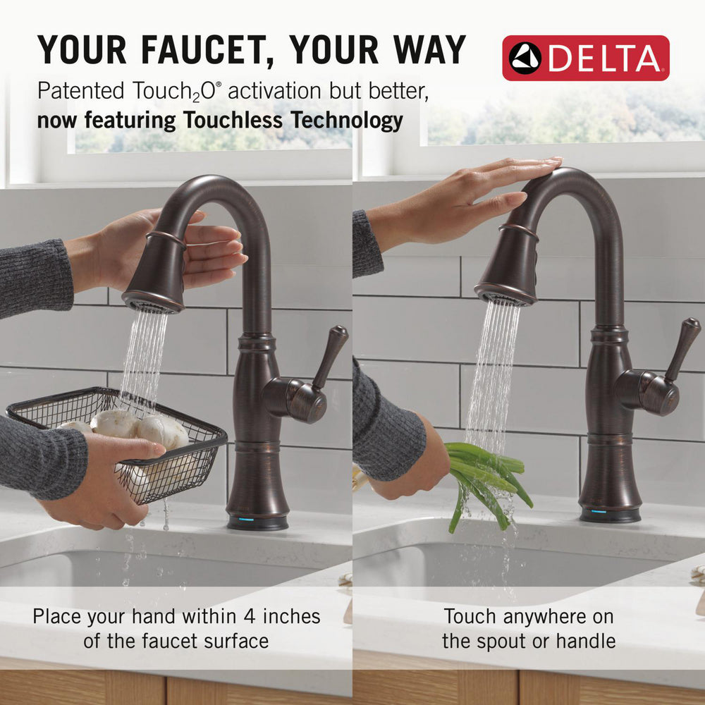 Delta Cassidy Touchless Pulldown Bar Faucet - 9997TL