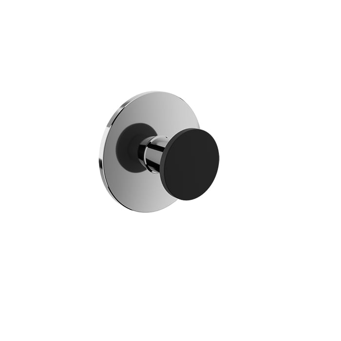 Baril Air B80 Bathrobe Holder A80-1069-00 - Polished Chrome / Matte Black