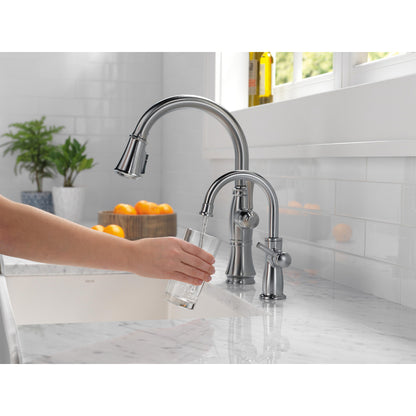 Delta Cassidy Single Handle Pull-Down Kitchen Faucet with ShieldSpray Technology - 9197