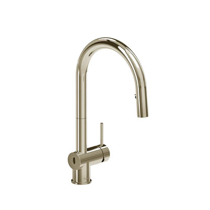 Riobel Azure Pull-Down Touchless Kitchen Faucet With C-Spout Dual Spray 1.5 GPM
