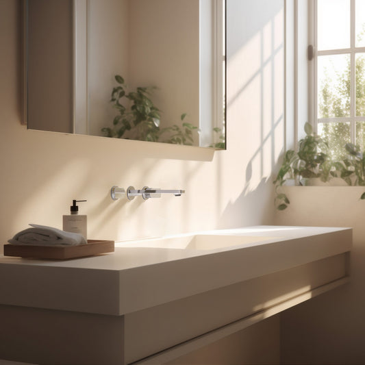 Baril Petite B04 Two Handles Wall-Mounted Lavatory Faucet, Drain Not Included