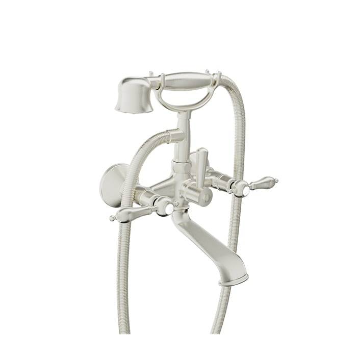 Baril Ralph B18 Wall-Mounted Tub-Shower Mixer B18-1201-01 - Brushed Nickel