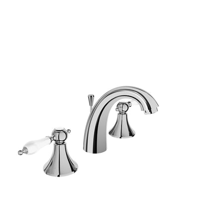 Baril Ralph B18 8" Widespread Lavatory Faucet B18-8001-00L - Polished Chrome / White