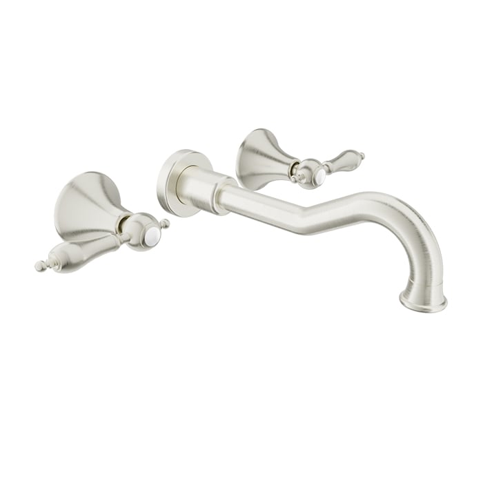 Baril Ralph B18 Two-Handle Wall-Mounted Lavatory Faucet B18-8041-00L - Brushed Nickel