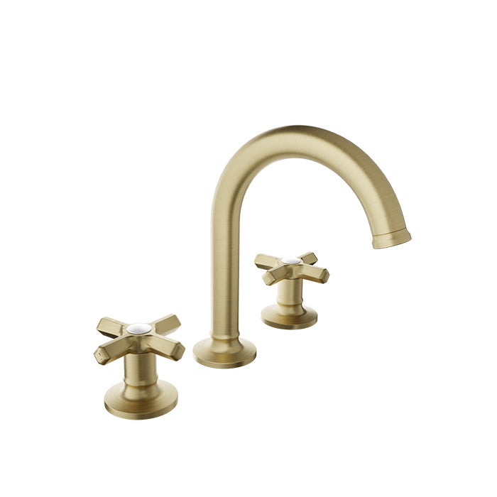 Baril Beaumont B20 8" C/C Lavatory Faucet, Drain Included 1.2 GPM - Cross Handles