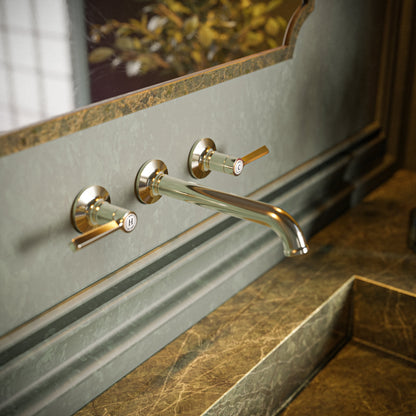 Baril Beaumont B20 Trim Only For Two Handles Wall-Mounted Lavatory Faucet, Drain Not Included T20-8044-00L