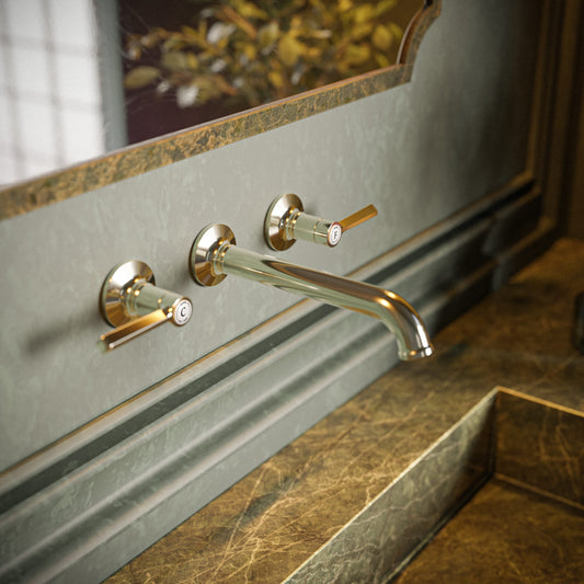 Baril Beaumont B20 Trim Only For Two Handles Wall-Mounted Lavatory Faucet, Drain Not Included T20-8044-00L