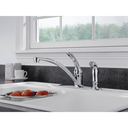Delta Single Handle Kitchen Faucet with Side Sprayer - B3310LF-30