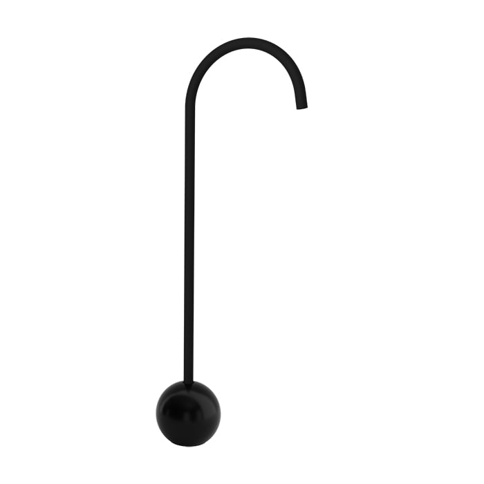 Baril Marie B35 Floor-Mounted Tub Spout B35-1100-00 - Matte Black / Glossy Black