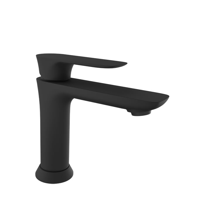 Baril Sens B45 Single-Hole Lavatory Faucet, Drain Included - Matte Black