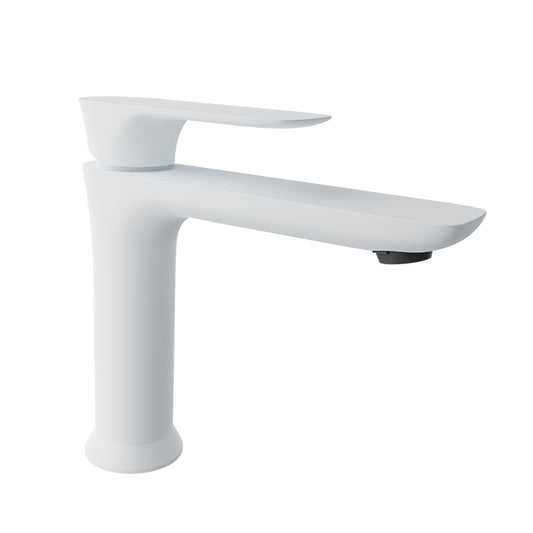 Baril Sens B45 Single-Hole Lavatory Faucet With 7-Inch Spout, Drain Not Included - White