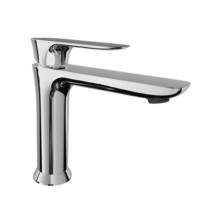 Baril Sens B45 Single-Hole Lavatory Faucet With 7-Inch Spout, Drain Not Included - Polished Chrome