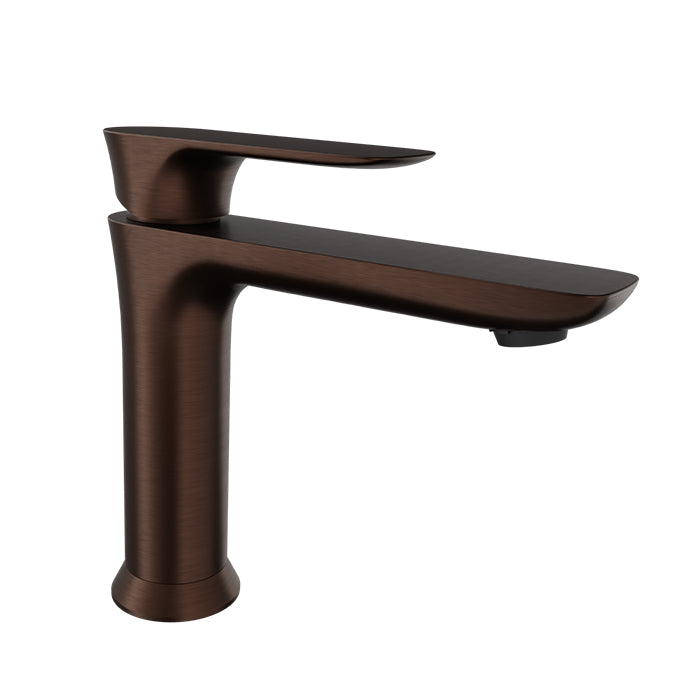 Baril Sens B45 Single-Hole Lavatory Faucet With 7-Inch Spout, Drain Not Included - Venetian Bronze