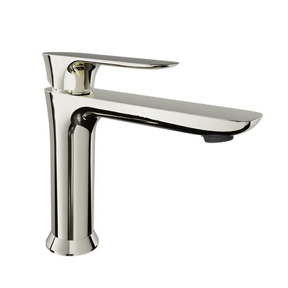 Baril Sens B45 Single-Hole Lavatory Faucet With 7-Inch Spout, Drain Not Included - Polished Nickel