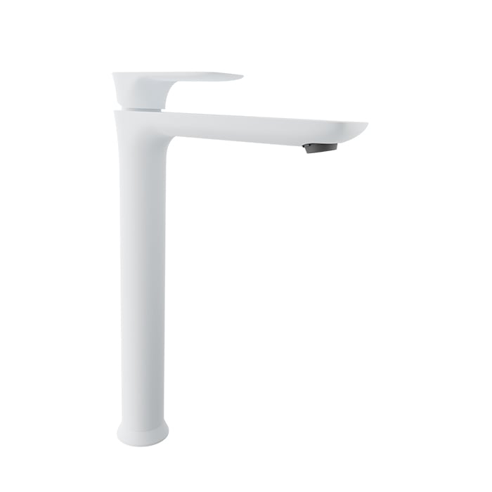 Baril Sens B45 High Single-Hole Lavatory Faucet, Drain Not Included - White