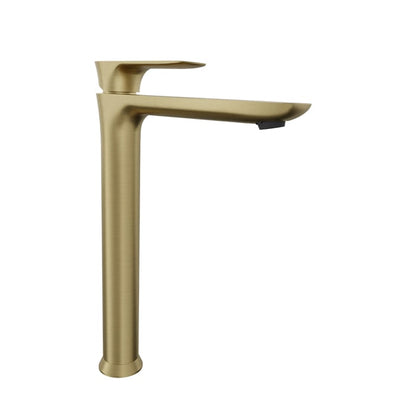 Baril Sens B45 High Single-Hole Lavatory Faucet, Drain Not Included - Satin Brass