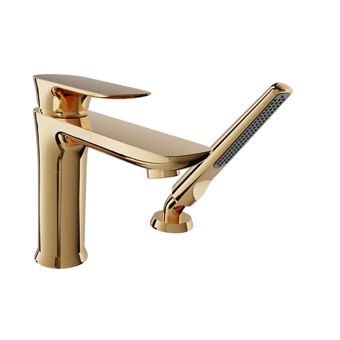 Baril Sens B45 2-Piece Tub Filler With Hand Shower - Gold