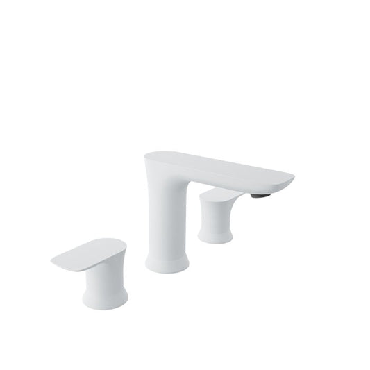 Baril Sens B45 8-Inch Widespread Lavatory Faucet, Drain Included - White