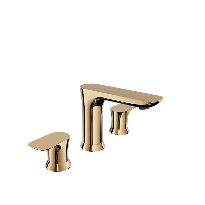 Baril Sens B45 8-Inch Widespread Lavatory Faucet, Drain Included - Gold