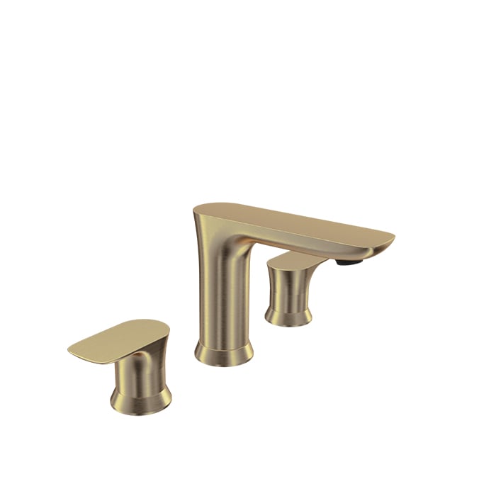 Baril Sens B45 8-Inch Widespread Lavatory Faucet, Drain Included - Warm Gold