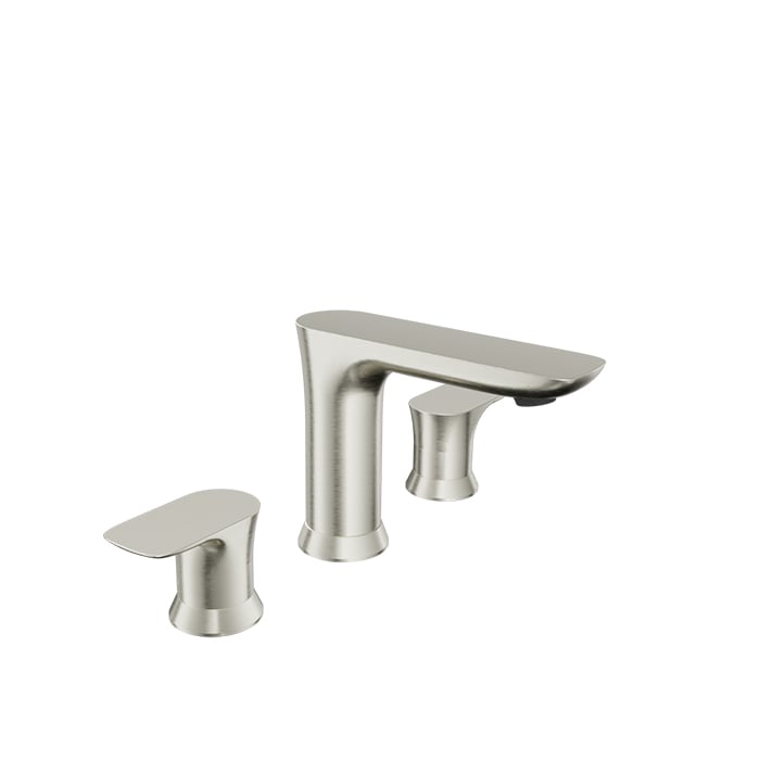 Baril Sens B45 8-Inch Widespread Lavatory Faucet, Drain Included - Brushed Nickel