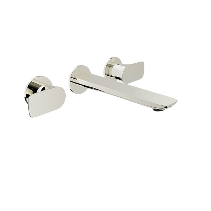 Baril Sens B45 Two Handles Wall-Mounted Lavatory Faucet, Drain Not Included - Polished Nickel