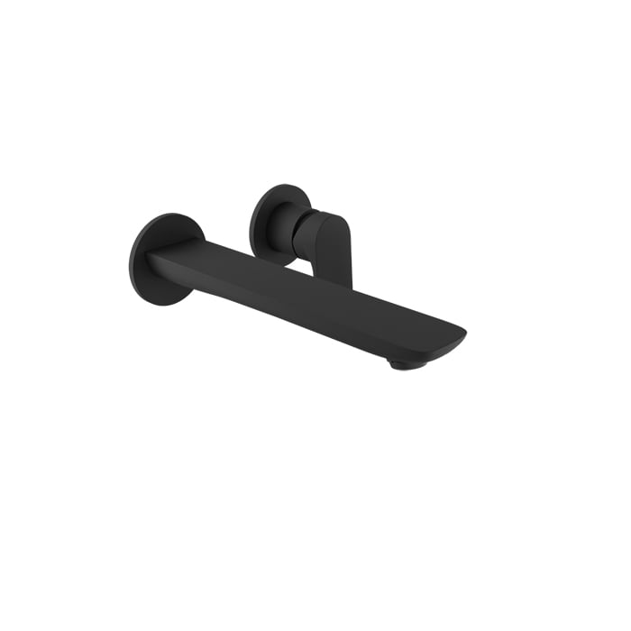 Baril Sens B45 Single Lever Wall-Mounted Lavatory Faucet, Drain Not Included - Matte Black
