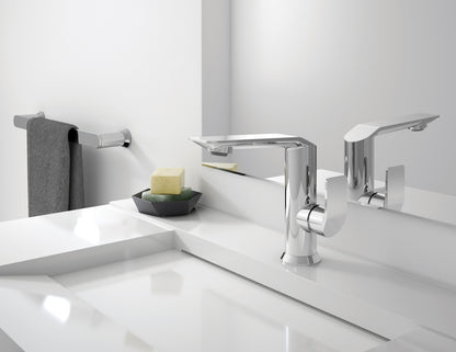 Baril Profile B46 B46-1030-00L lavatory faucet in Polished Chrome, installed setting