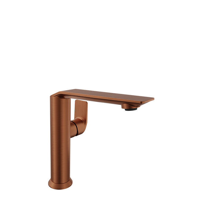 Baril Profile B46 Medium Single-Hole Lavatory Faucet, Drain Included - Satin Copper