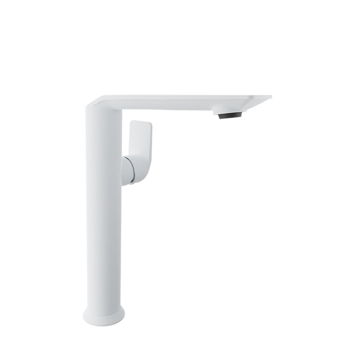Baril Profile B46 High Single-Hole Lavatory Faucet, Drain Not Included - White