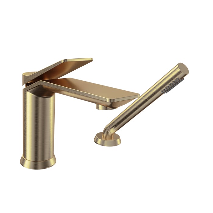 Baril Profile B46 2-Piece Tub Filler With Hand Shower - Warm Gold