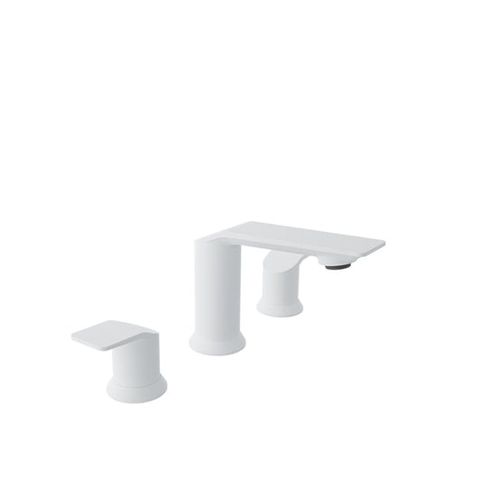 Baril Profile B46 8-Inch Widespread Lavatory Faucet, Drain Included - White