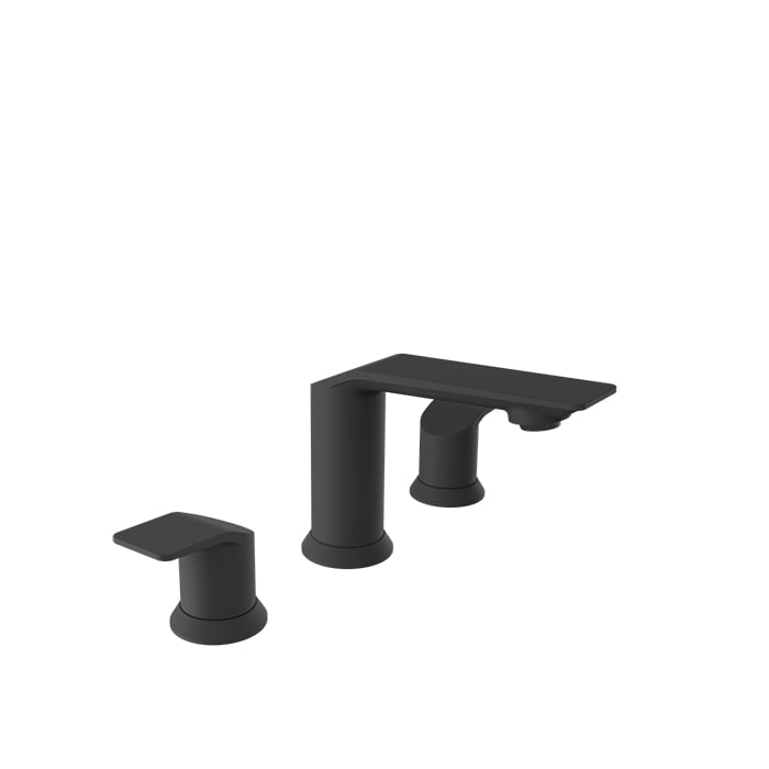 Baril Profile B46 8-Inch Widespread Lavatory Faucet, Drain Included - Matte Black