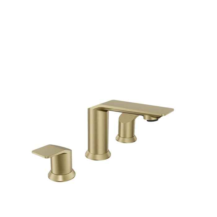 Baril Profile B46 8-Inch Widespread Lavatory Faucet, Drain Included - Satin Brass